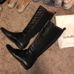 Gucci Black Leather Boots